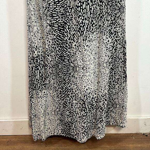 PARKER 100% silk starburst pattern Halle blousant halter maxi dress womans small - Picture 3 of 11